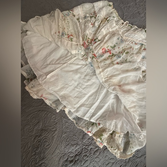 Vintage Johnny Was Floral Cream Skirt Sz M🎀 - Picture 10 of 11